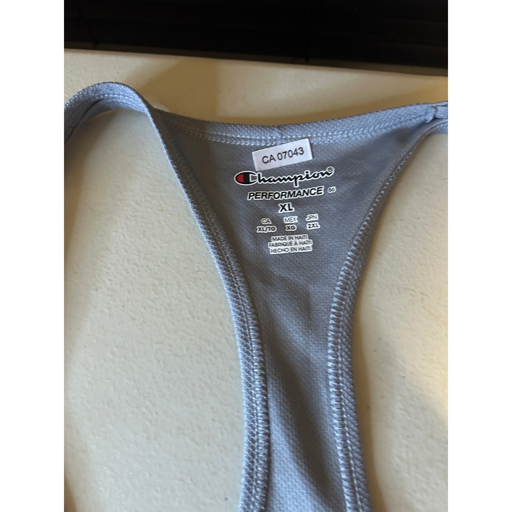 Champion Performance Tank Top Womens XL Gray Racerback Athletic Activewear - Picture 4 of 8